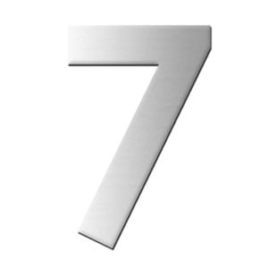 Sandleford 75mm Stainless Steel Self Adhesive Numeral 7
