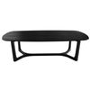 SK Designer Living | Arlo Curved Edge Oval Wood Coffee Table - Black