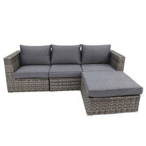 Compact Amani Storage Lounge Setting - Grey Storm