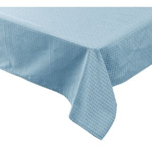 Dobby Checkered Tablecloth Blue 160 x 220 cm