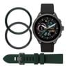 Fossil Gen 6 Wellness Edition Smartwatch Black Silicone And Interchangeable Strap And Bumper Set (ftw4072set)