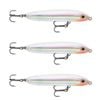 3x Rapala 10cm Skitter V Topwater Walk The Dog Style Fishing Lures -Glass Ghost