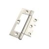 Lane 100 x 65 x 2mm Polished Stainless Steel Fixed Pin Durasmooth Non Mortise Hinge