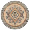 The Rug Connection Heritage 863 Navy 200x200cm - Medium Round Transitional Pet Friendly Indoor Rug