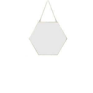 Hexagon Hanging Wall Mirror Decor (Gold Color)