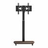 P&P Black And Wood Motorized Height Adjustable TV Stand With Remote Control And Wheels