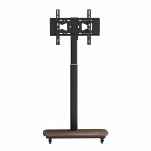 P&P Black And Wood Motorized Height Adjustable TV Stand With Remote Control And Wheels