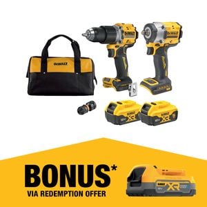 DeWALT 18V XR 5.0Ah Li-ion Brushless 2 Piece Combo Kit DCZ294P2-XE