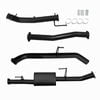 Ignite Exhausts Turbo Back For Nissan D23 Navara Np300 3" With Muffler Black Aluminised Steel
