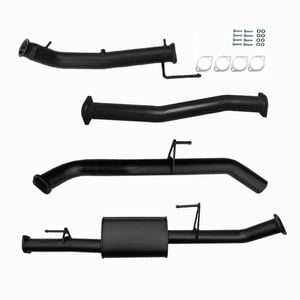 Ignite Exhausts Turbo Back For Nissan D23 Navara Np300 3" With Muffler Black Aluminised Steel