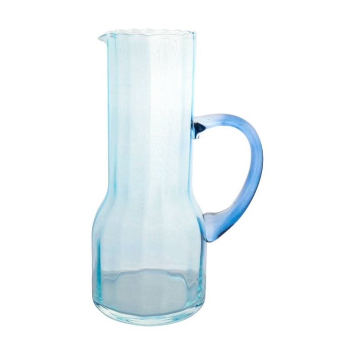 Lvd Ocean Water Glass Jug Home/kitchen Tableware Decor 20x10cm Light Blue