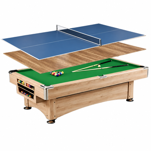 TOPONE Elara 3-IN-1 Pool Table/Billiard Table/Table Tennis Table/Dinning Table with Ball Return 7FT/8FT - 7FT TABLE