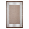 Fab Habitat 270x360cm Chestnut & Walnut Brown Europa Geometric Recycled Plastic Reversible Plastic Rug