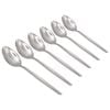 Argon Tableware Economy Silver Dessert Spoons - 6x Durable Rust Resistant Stainless Steel Finish Dishwasher Safe Flatware Set