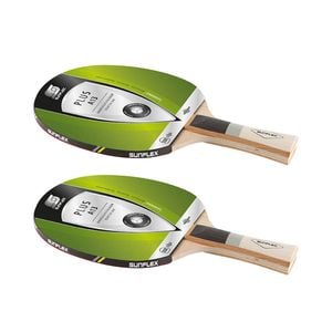 2PK Sunflex Plus A13 Table Tennis Bat/Paddle for Starters No Sponge Pips In