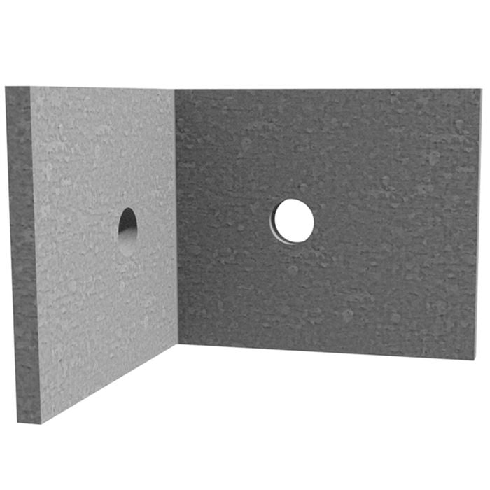 Dunnings 90 x 90 x 75 x 6mm M12 Galvanised Angle Bracket