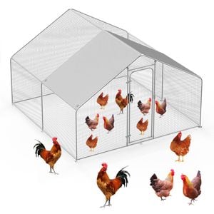 Advwin Chicken Coop Run Large Metal Chicken Pen Outdoor