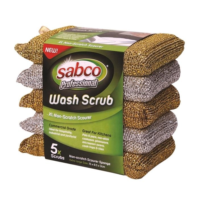 Sabco 15 x 8.5 x 2.5cm Professional Wash Scrub - 5 Pack