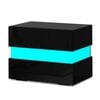 ALFORDSON LED Bedside Table Black