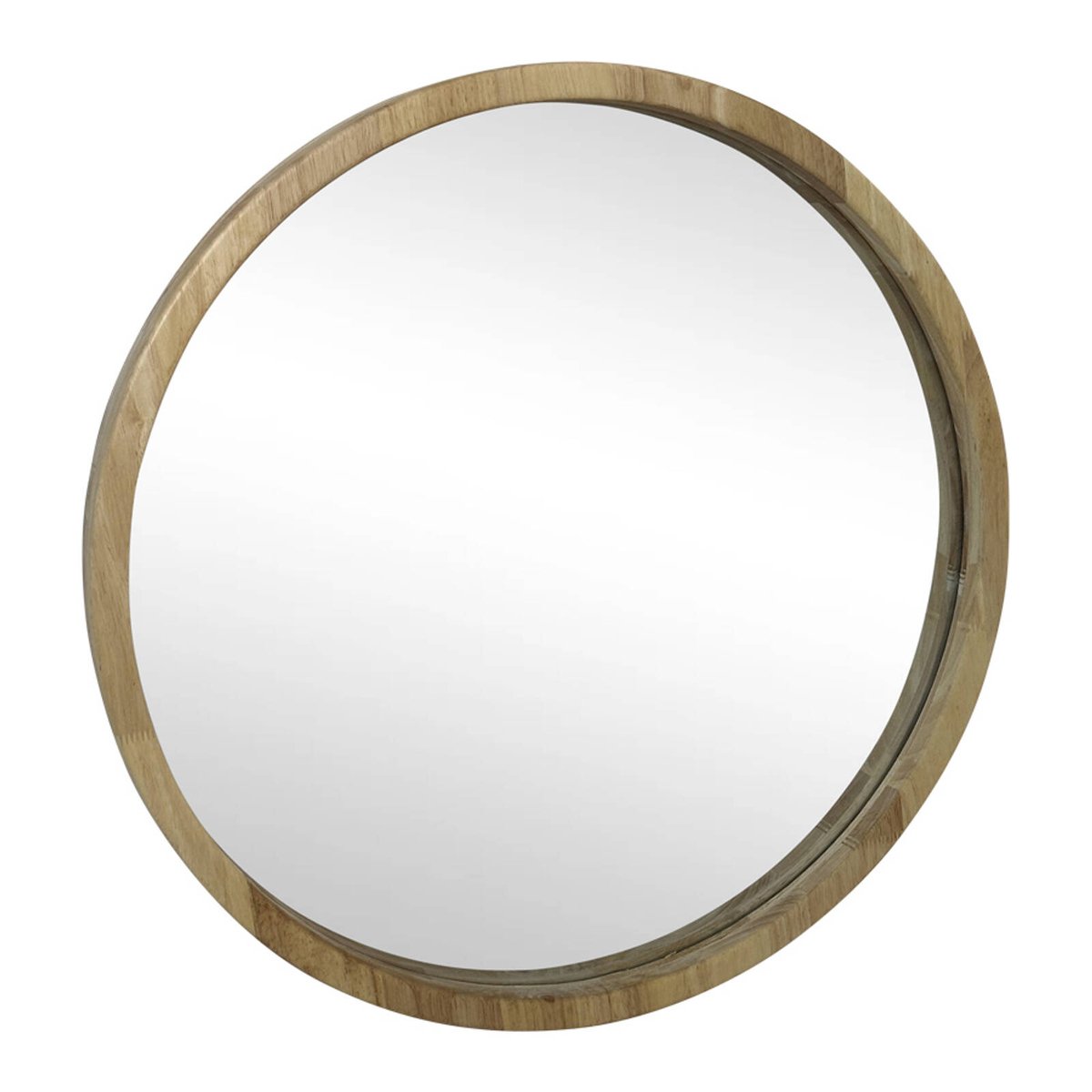 Willow & Silk Wood-Framed 60cm Scandinavian Nordic Style Round Wall ...