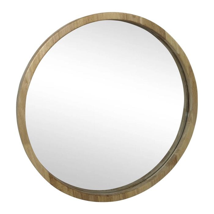 Willow & Silk Wood-Framed 60cm Scandinavian Nordic Style Round Wall ...