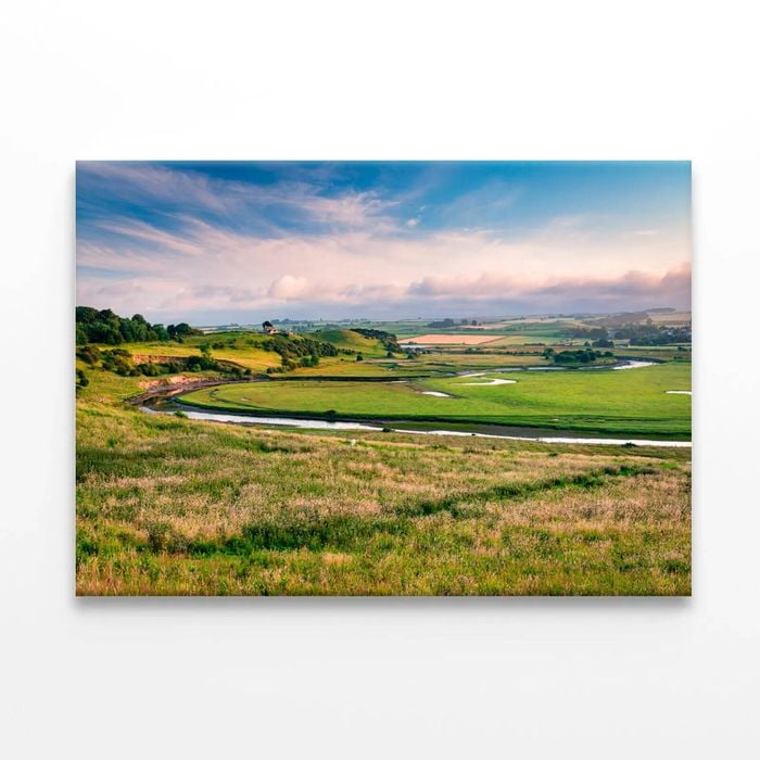 Large Green Field, With Grass  Print 100% Australian Made 120 x 90cm  (Stretched)