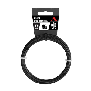 Pinnacle 1.5mm x 10m Black Resin Wire Rope