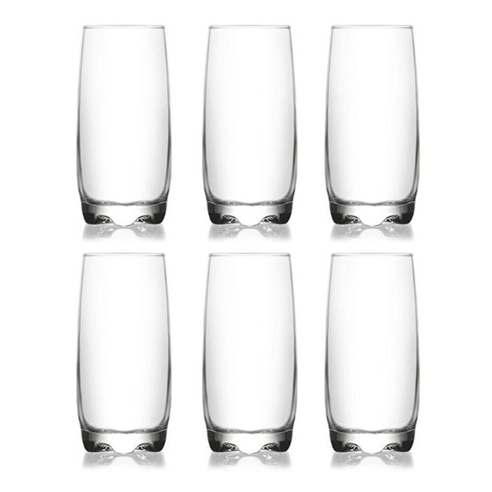 6pc Artcraft Ava Hi-Ball Drinking Glass Cup Wine & Water Drinkware 390ml