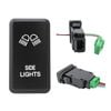 Switch Boss Greenl LED Push Switch fits Toyota Hilux (2005-2015) 120 Series (2003-2009) - Side Lights