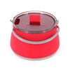 NNEOBA 1L Folding Silicone Camping Kettle Pot Red