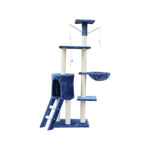 Yes4pets 138cm Cat Scratching Post Tree Post House Tower With Ladder-blue