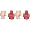 2PK Urban Products Kinkora Glass Candle Holder Pink 10cm