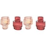 2PK Urban Products Kinkora Glass Candle Holder Pink 10cm