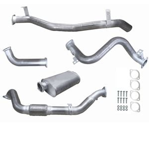 Ignite Exhausts Turbo Back For Toyota Landcruiser 79 Series V8 S/cab 3" No Cat With Muffler Raw Aluminised Steel