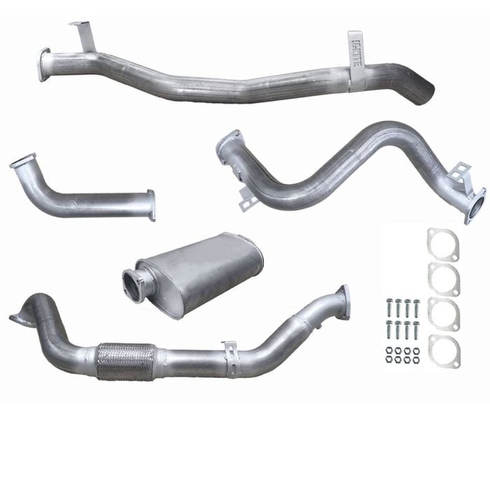 Ignite Exhausts Turbo Back For Toyota Landcruiser 79 Series V8 S/cab 3" No Cat With Muffler Raw Aluminised Steel