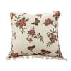 SOGA Creamy White Vintage Butterfly Tassel Throw Pillow 45cm