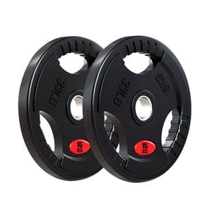 Fitnesslab 2x15kg Rubber Olympic Weight Plate Lifting Fitness Home Gym Crossfit