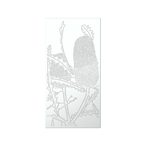 Walpix 1775 x 875 x 2mm White Satin Folded Profile Banksia Perforated Aluminium Decorative Screen