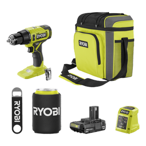Ryobi 18V ONE+ Hammer Drill 2Ah Kit With Cooler Bag Gift Set