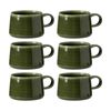 6PK Ecology Ottawa Stoneware Mug Moss Green Rustic Drink Cup 365ml