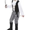 Pirate Captain Boys Fancy Dress Costume - Small