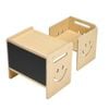 Vevor 3 In 1 Montessori Weaning Table And Chair Set Natural With Chalkboard For Ages 1 To 5