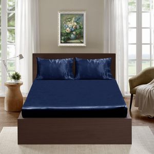 Ramesses Casablanca Premium Silken Touch Satin Fitted Sheet Combo Set
