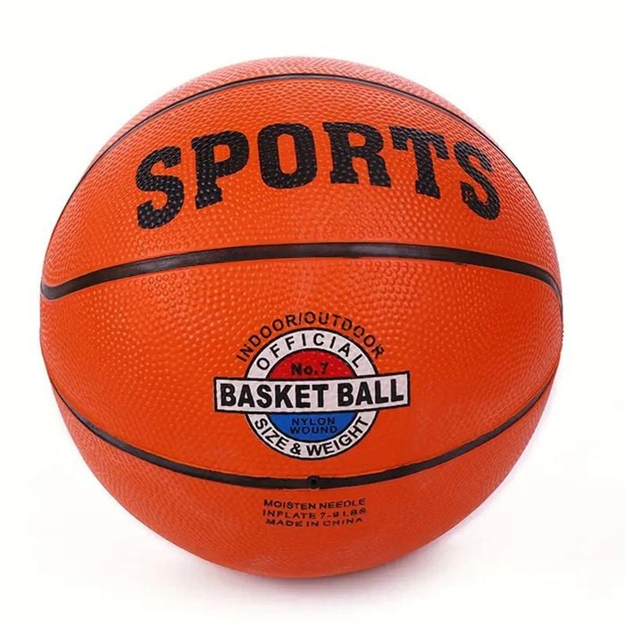 Classic Rubber Basketball Training Standard Size Downtown for NBABlack/Orange
