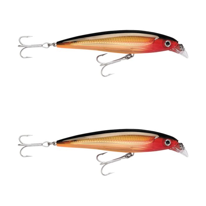 2x Rapala 12cm Saltwater X Rap Jerkbait Fishing Lures - Gold