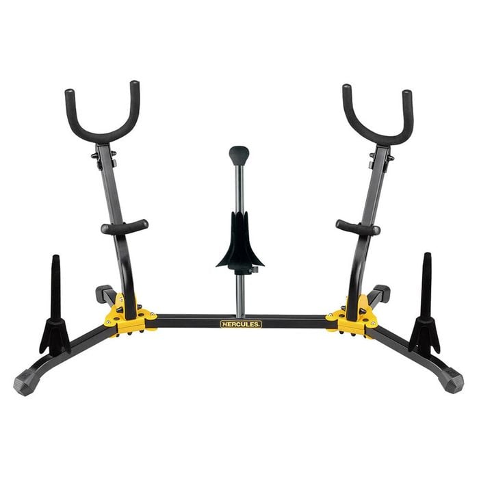 Hercules Alto/Tenor Soprano Saxophone/Flute/Clarinet Instrument Stand/Holder BLK