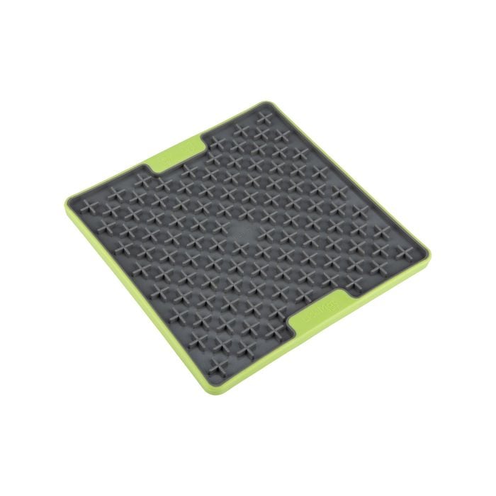 LickiMat Buddy Tuff Slow Food Bowl Anti Anxiety Licking Mat for Dogs - Green