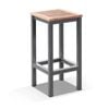Balmoral Outdoor Aluminium And Teak Bar Stool
