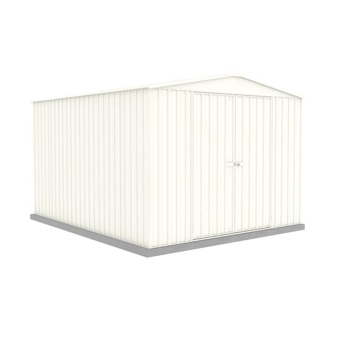 Absco Sheds 3.00mW x 3.66mD x 2.30mH Surfmist Double Door Highlander Garden Shed 