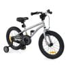 Costway Kids Dual-brake Bicycle W/training Wheels Adjustable Bike - Silver